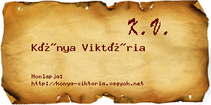 Kónya Viktória névjegykártya